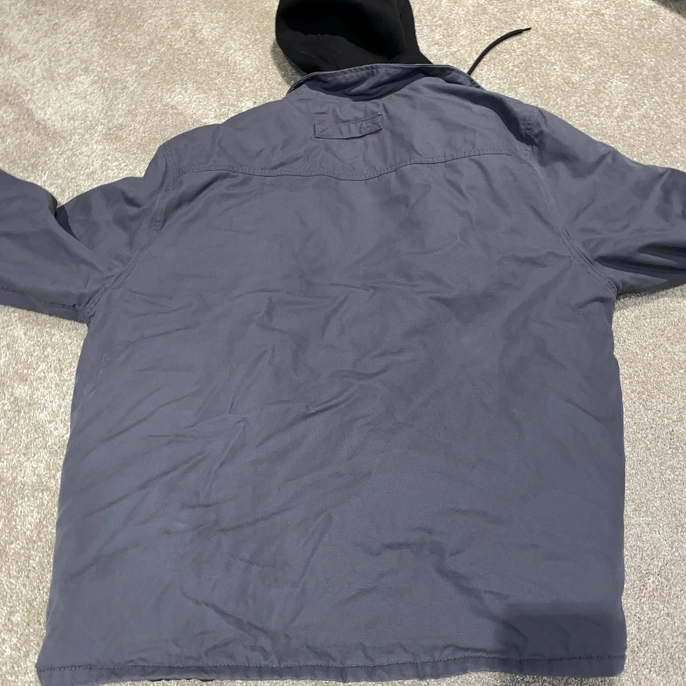 Brahma Canvas Hooded Jacket Gray Insulated Men's 2XL Workwear Full Zip Snap - Picture 2 of 11